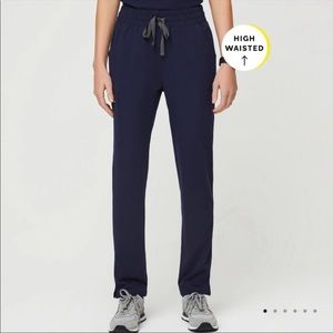 Figs Navy High Waisted Scrub Pants